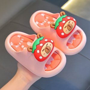 Adorable Strawberry Bear Non-Slip Kids' Slides - Perfect for Summer Fun!