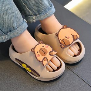 Cute Bear Print Kids' Non-Slip Slides - Comfy Summer Footwear